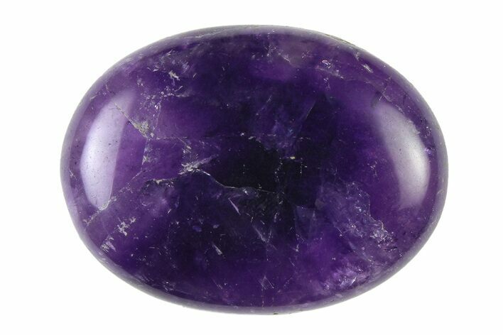 1.5" Polished, Deep Purple Amethyst Pocket Stone - Uruguay - Photo 1